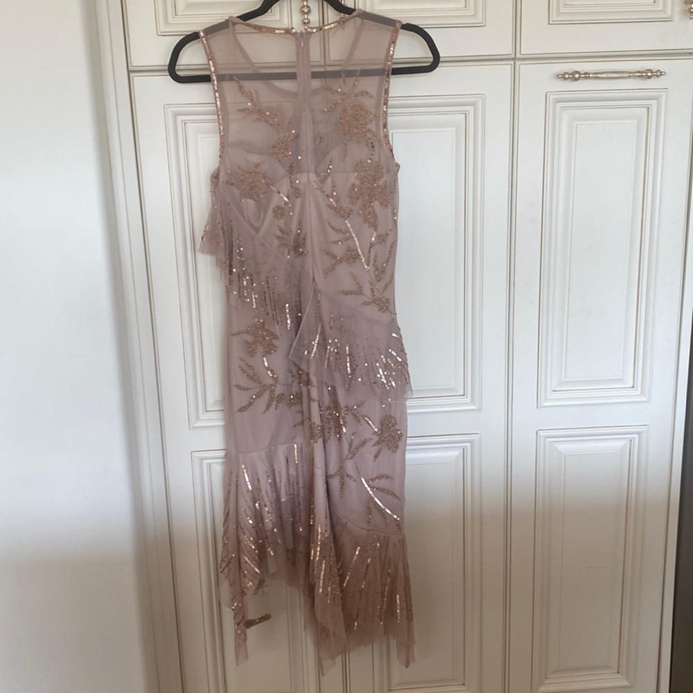 New tags Parker black blush pink sequin dress Form fitting flattering formal